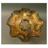 8 5/8” Fenton Dragon and Lotus 8 Ruffled Bowl –