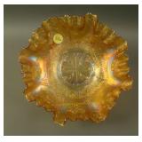 8 1/8” Fenton Dragon and Lotus Bowl w/ 3 in 1 Edge