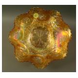 8 7/8” Fenton Dragon and Lotus 8 Ruffled Bowl –