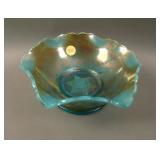 7 ¾” Fenton Beaded Stars 6 Ruffled domed Bowl –