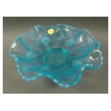 8 ½” Fenton Vintage Grape 8 Ruffled Bowl – Blue