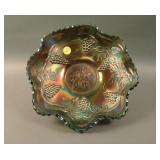 9 ½” Fenton Vintage Grape Large 8 Ruffled Bowl –