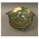 5 ¾” Fenton Vintage Grape Tri-Cornered Sauce –