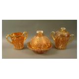 Imperial Octagon Covered Butter, Covered Sugar,