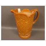 McKee Wild Rose and Bowknot Handled Water Pitcher