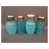 4 pc. Lot Ribbed Lattice S&P, Windows S&P – Blue
