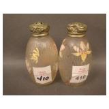 Pair Royal Flemish Tree Bark Decorated Salt and