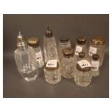 11 pc. Crystal/ Cut Salt and Peppers