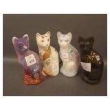 4 pc. Fenton Tall Sitting Cat Lot: (1) Misc.