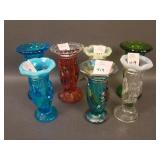 7 pc. Mini Hand Vase Lot including Topaz Opal.,
