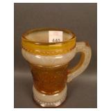 Greentown Holly Amber Handled Mug