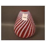 Fenton Bulbous Reverse Swirl Vase or Lamp Font –