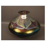 7" Tall x 9" Wide Abelman 1983 Studio Art Glass