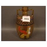 4 1/2" Bohemian Bulbous Handled Vase w/ Enameled
