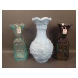 3 pc. Imperial IG Lot: (1) Blue Opaque Loganberry