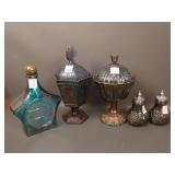 5 pc. Contemporary Lot: (1) Fenton Covered Compote