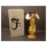 10 1/2" Tall Fenton Hand Vase in Box – Gold Tone/