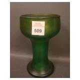 6 1/2" Tall Bohemian/ Loetz Style Hollow Goblet
