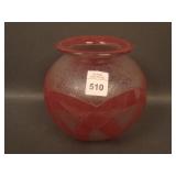 4 3/4" Tall Signed LeGras Bulbous Vase w/