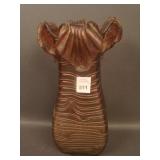 10" Tall Kralick/ Rindskoff Style Vase w/ 4 Pulled