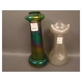 (1) 8 1/4" Tall Bohemian Art Glass Cylinder Vase –