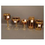 5 pc. Lot Attributed to Moser; includes Goblet,