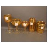 5 pc. Lot Attributed to Moser; includes Goblet,