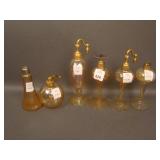 Lot of 6 Vintage Iridized Perfumes including
