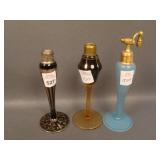 Lot of 3 DeVilbiss Perfume Bottles (1 with