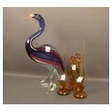 4 pc. Glass Animal Lot: Includes Large Murano