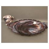 (2) Vintage Purple Slag Items: (1) Mug w/ Bird in