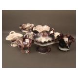 8 pc. Slag Glass Lot: Includes Westmoreland Purple