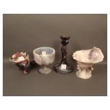 4 pc. Purple Slag Glass Lot: Includes (1) Spool