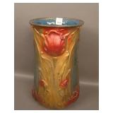 Large Goofus Glass 11 1/2" Tulip Vase