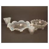 4 pc. Lot of White French Opalescent including