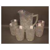 IG Robin 7 pc. Water Set (1960
