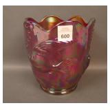 Fenton Large Vase – Irid. Red.