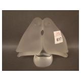 5" Tall Signed Lalique - France Lovebirds Figurine