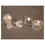 4 pc. Lot: Lalique Butterfly in Box, Lalique