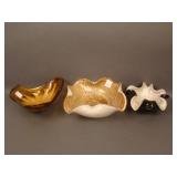 Lot (3) Murano Mid-Century Colored Bowls