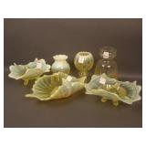 5 pc. Lot: Fostoria, Beaded Panels, (2) Fluted