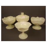 4 pc. Fenton Custard Glass Lot