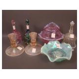 6 pc. Contemporary Lot: Fenton Candlesticks,