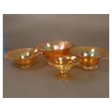 4 pc. Lot: (2) Stretch Bowls, (1) Double Scroll