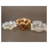 Opal Lattice Square Brides Bowl and Hobnail