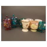 (1) Teal Iridized and (1) Red Iridized Chessie Cat