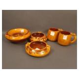 (5) pieces of "Quebec Art Pottery" items