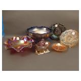 (6) piece Contemporary Carnival Glass Lot w/ IG