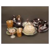 13 pc. Slag Glass Lot including (2) IG Cruets,