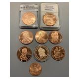 Lot Of .999 Copper Rounds